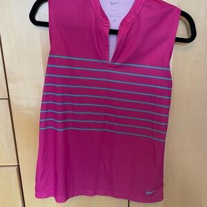 Nike Women's Pink Sleeveless Golf Top